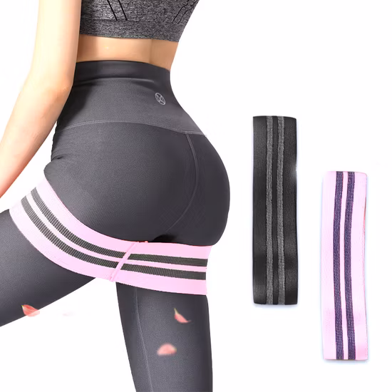 Amazon offre spéciale tissu coton fessier cercle butin élastique entraînement Yoga Fitness bande de résistance de la hanche