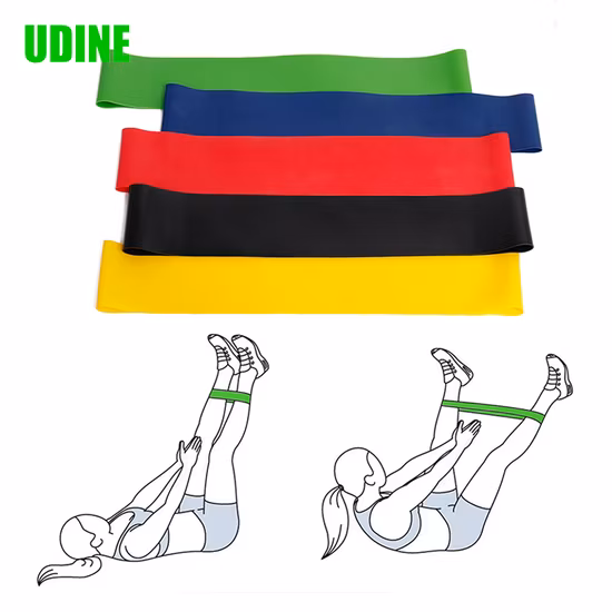 Bandes résistantes à l'ajustement Logo bande de résistance en tissu élastique d'exercice de hanche de remise en forme à la maison